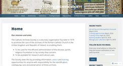 Desktop Screenshot of catholicarchivesociety.org