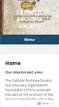 Mobile Screenshot of catholicarchivesociety.org